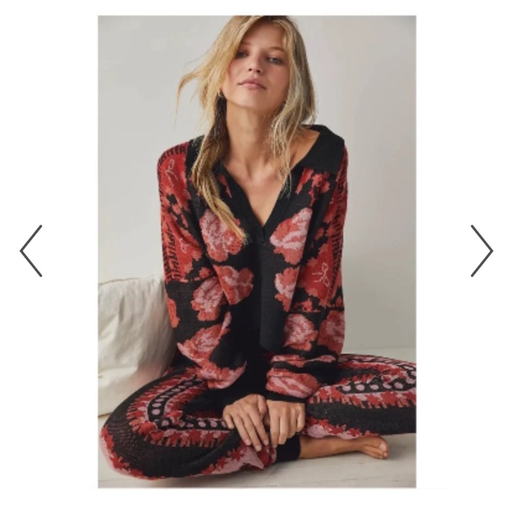 Free People Fuzzy Feelings Set Black Xs